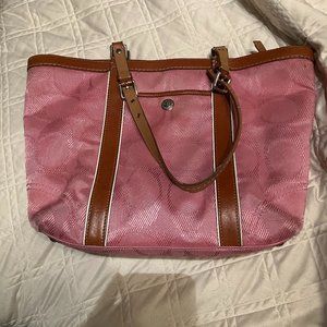 Women's Coach Pink Shoulder Purse